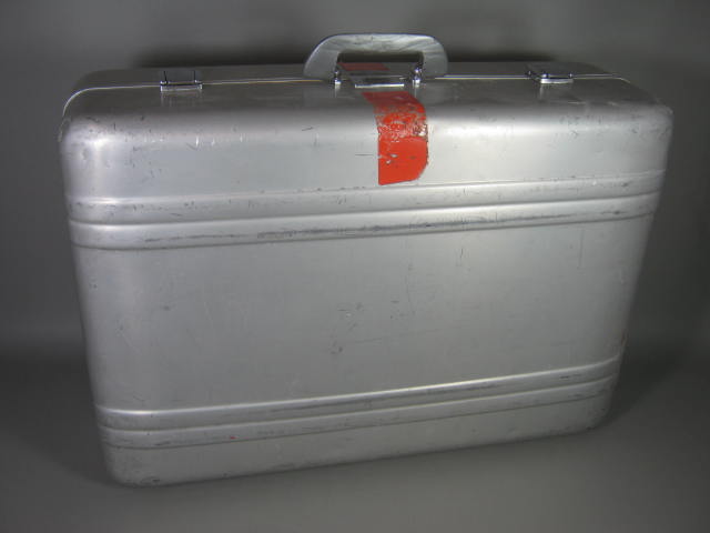 Zero Halliburton Aluminum Lined Suitcase Case Luggage + Garment Bag + 26"x18"x9" 1