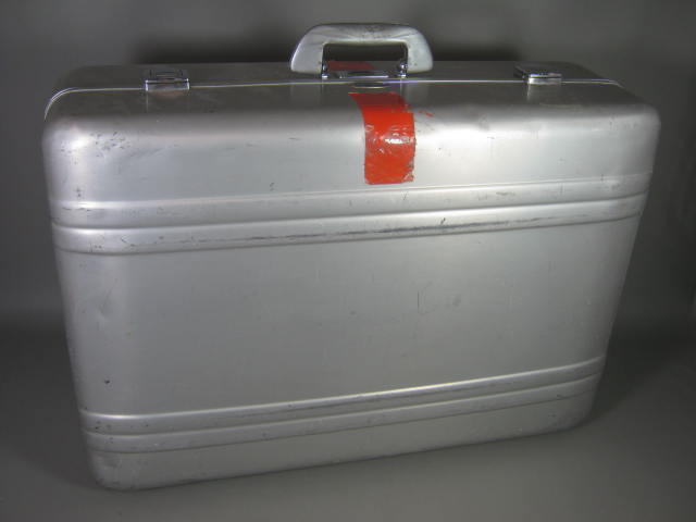 Zero Halliburton Aluminum Lined Suitcase Case Luggage + Garment Bag + 26"x18"x9" 2