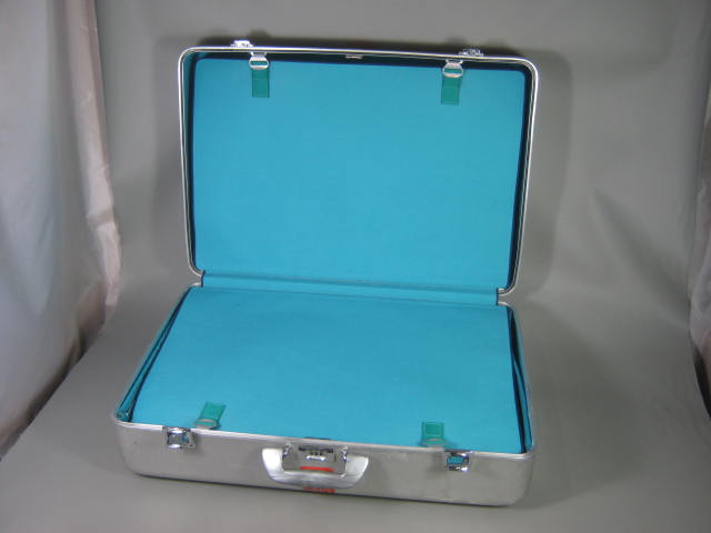 Zero Halliburton Aluminum Lined Suitcase Case Luggage + Garment Bag + 26"x18"x9" 5