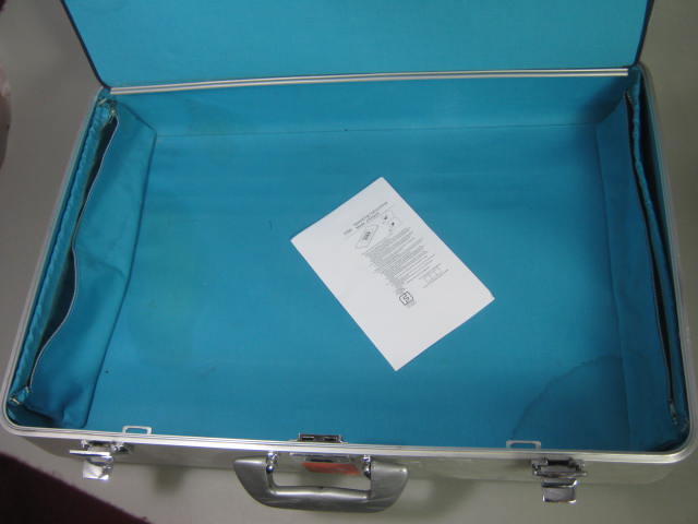 Zero Halliburton Aluminum Lined Suitcase Case Luggage + Garment Bag + 26"x18"x9" 7