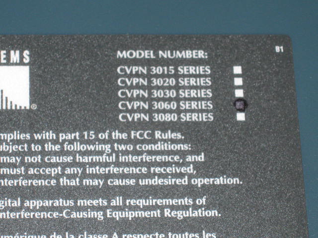 Cisco 3000 Series VPN Concentrator 3060 CVPN3060 Never Deployed! No Reserve! 6