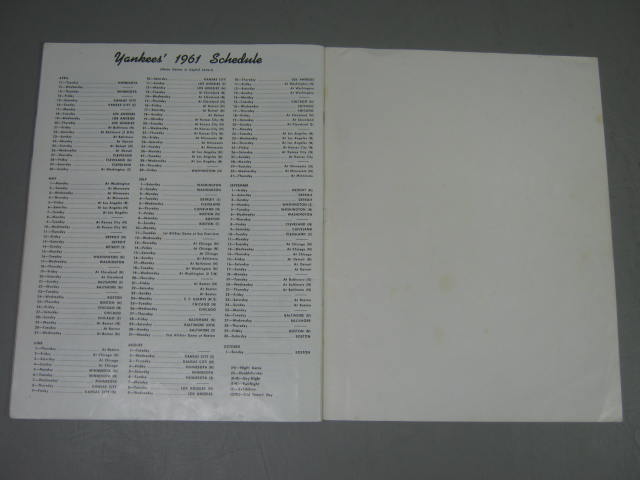 1961 NY Yankees Yearbook Ticket Stubs Scrapbook 1st Edition Mickey Mantle Book 7