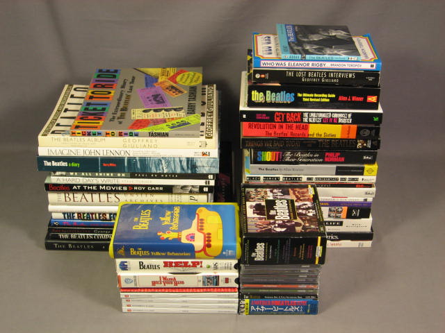 HUGE Beatles Collection Lot Books Music CDs VHS Videos+