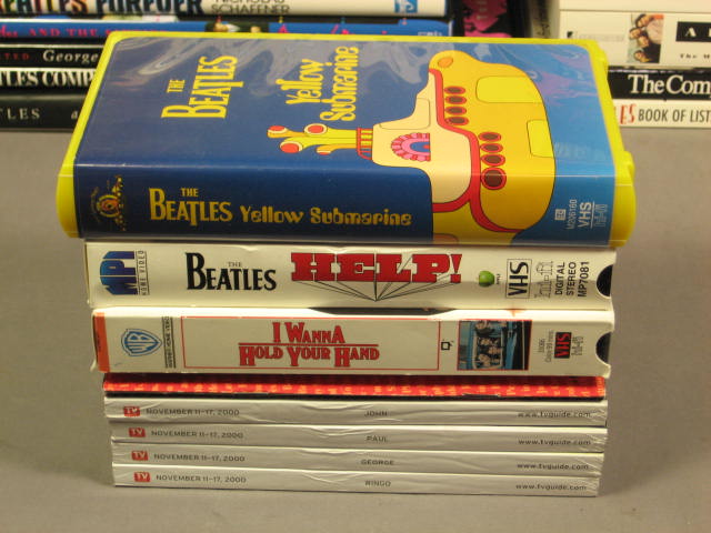 HUGE Beatles Collection Lot Books Music CDs VHS Videos+ 1