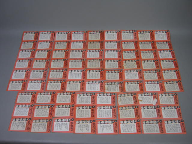 78 Vtg 1964 Topps TCG Gum Beatles Color Trading Cards Set Lot Some Duplicates NR 8