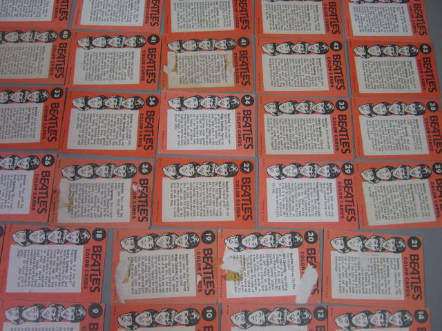 78 Vtg 1964 Topps TCG Gum Beatles Color Trading Cards Set Lot Some Duplicates NR 9
