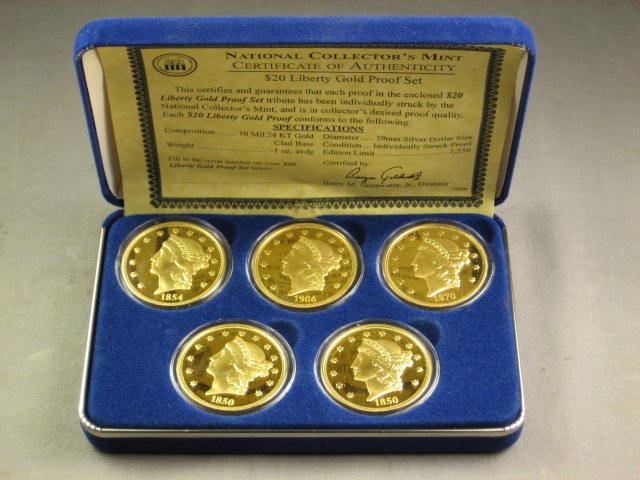 National Collectors Mint $20 Liberty Gold Proof Set NR