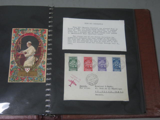 Vintage 1929-1949 Vatican Stamp FDC First Day Cover Album Collection Lot MINT! 10