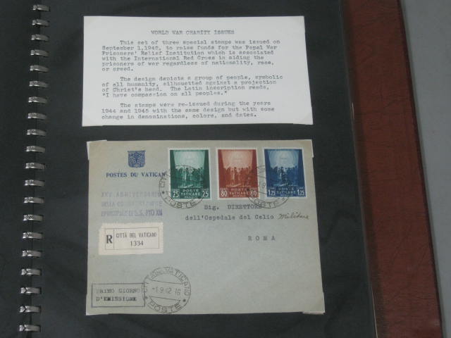 Vintage 1929-1949 Vatican Stamp FDC First Day Cover Album Collection Lot MINT! 12