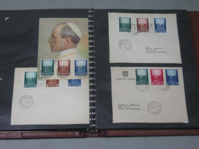 Vintage 1929-1949 Vatican Stamp FDC First Day Cover Album Collection Lot MINT! 13