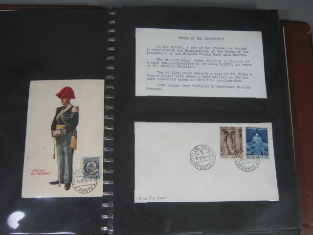 Vintage 1949-1953 Vatican City Stamp FDC First Day Cover Album Collection Lot NR 5