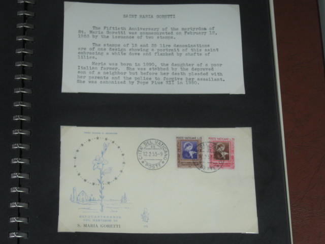 Vintage 1949-1953 Vatican City Stamp FDC First Day Cover Album Collection Lot NR 11
