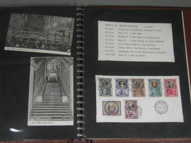 Vintage 1949-1953 Vatican City Stamp FDC First Day Cover Album Collection Lot NR 13