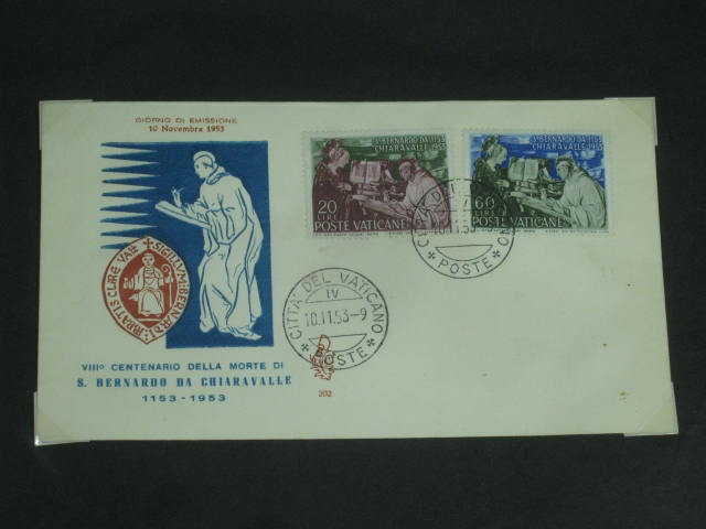 Vintage 1953-1955 Vatican City Stamp FDC First Day Cover Album Collection Lot NR 3