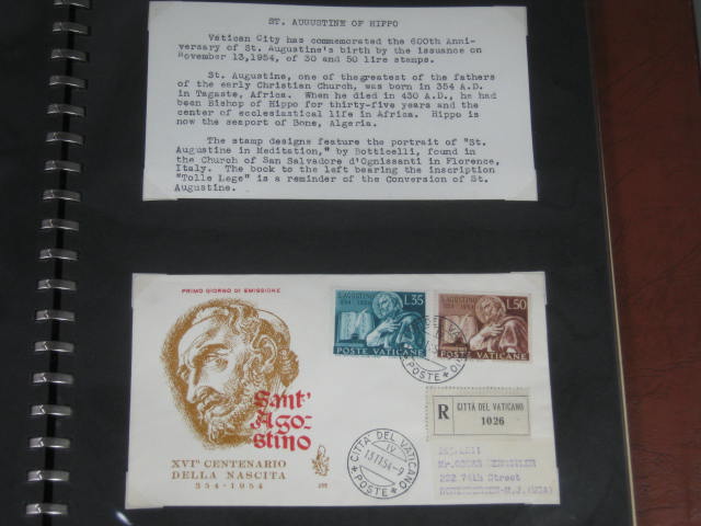 Vintage 1953-1955 Vatican City Stamp FDC First Day Cover Album Collection Lot NR 8