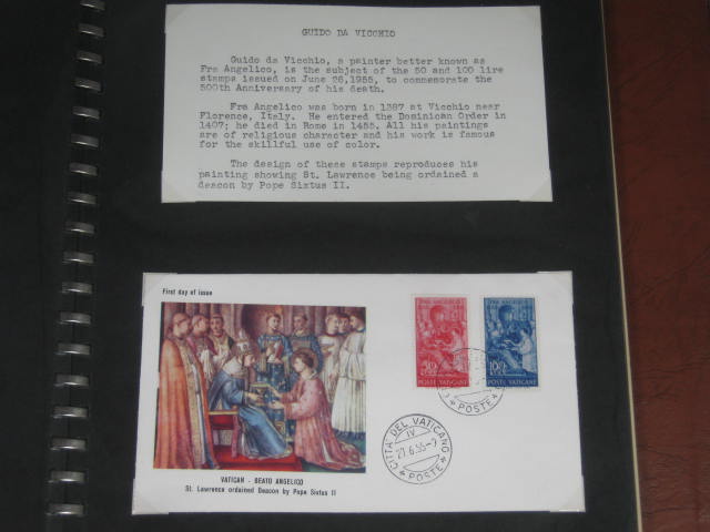 Vintage 1953-1955 Vatican City Stamp FDC First Day Cover Album Collection Lot NR 11