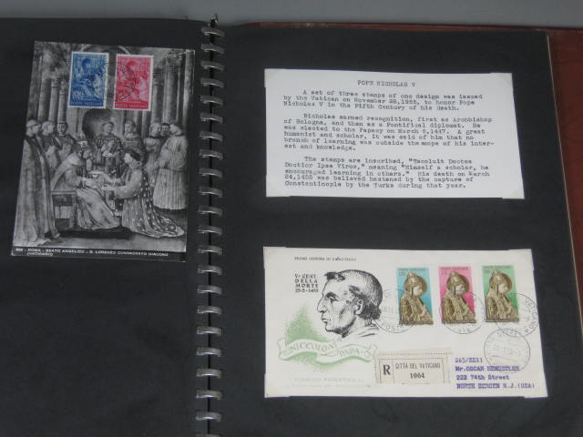 Vintage 1953-1955 Vatican City Stamp FDC First Day Cover Album Collection Lot NR 12