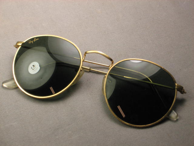 Vintage B&L Ray Ban Round John Lennon Sunglasses W0603 3
