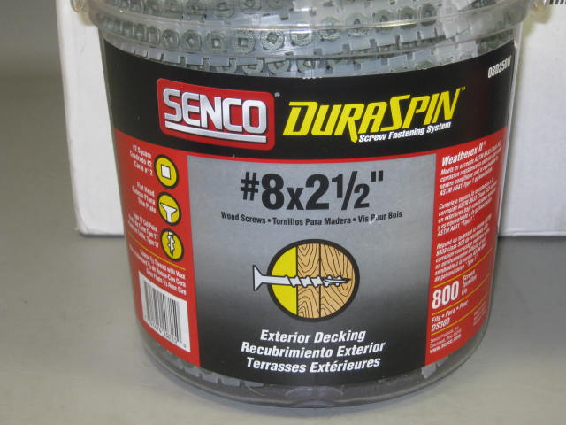 Full Case 6,000 Senco DuraSpin Collated Drywall Wood Screws #6 1 5/8" #8 2 1/2" 1