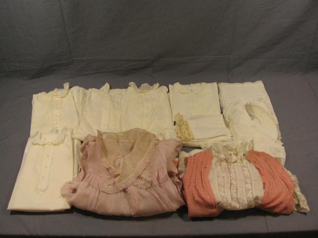 Antique Dress Clothing Lot Childs Baby Doll Bibs Slip