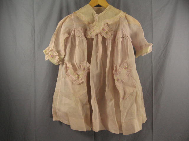 Antique Dress Clothing Lot Childs Baby Doll Bibs Slip 6