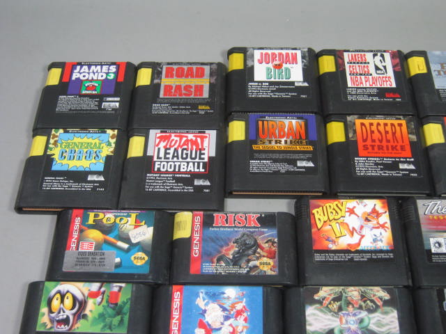 32 Sega Genesis Game Cart Cartridge Lot General Chaos Mutant League Football +NR 3