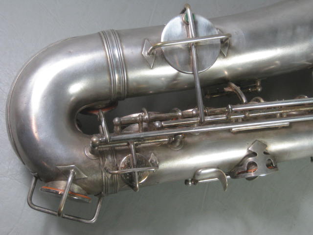 Vtg Antique Frank Holton C Melody Saxophone Hard Case Selmer Mouthpiece Elkhorn 7