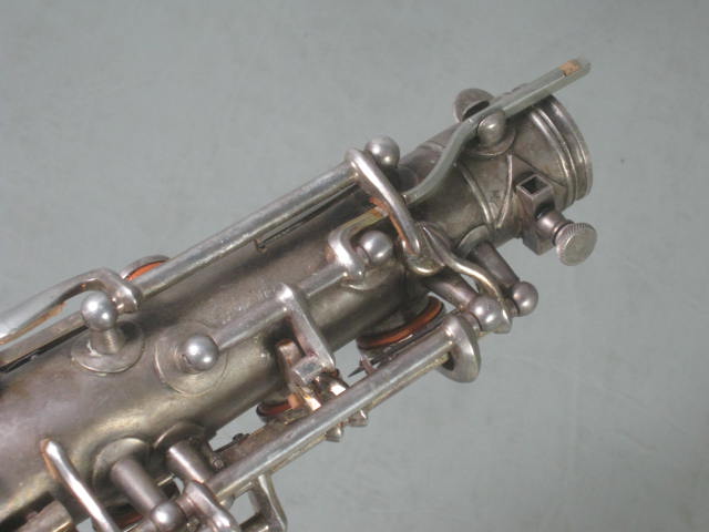 Vtg Antique Frank Holton C Melody Saxophone Hard Case Selmer Mouthpiece Elkhorn 11