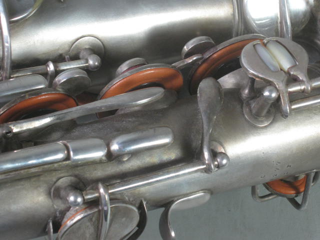 Vtg Antique Frank Holton C Melody Saxophone Hard Case Selmer Mouthpiece Elkhorn 12