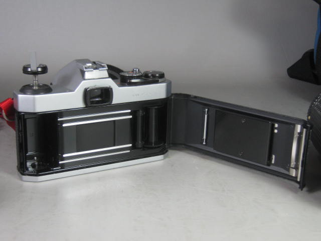 Pentax K1000 Camera SMC A 70-210mm 1:4 Zoom Super Albinar 28mm 1:2.8 Lens Lot NR 5