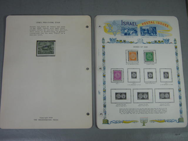 Vintage 1949-1954 Israel Stamp Album Collection Lot MNH Lindner White Ace NR! 2