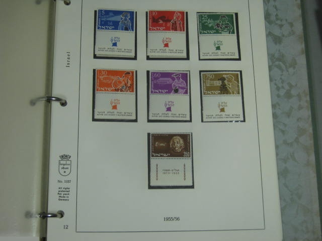 Vintage 1949-1954 Israel Stamp Album Collection Lot MNH Lindner White Ace NR! 20