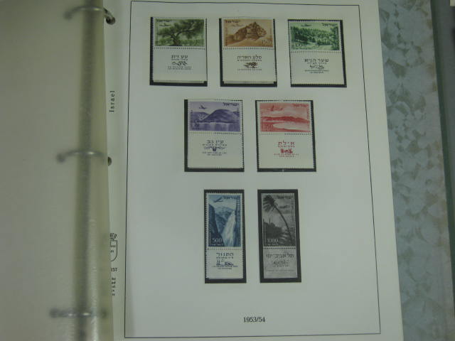Vintage 1949-1954 Israel Stamp Album Collection Lot MNH Lindner White Ace NR! 24