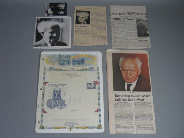 David Ben-Gurion Signed Autographed Israel 1949 Independence Day FDC Cover +COA