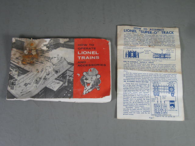Vtg 1950s Lionel Model Train Set Track Transformer X3464 6456 6457 6462 6465 NR! 16