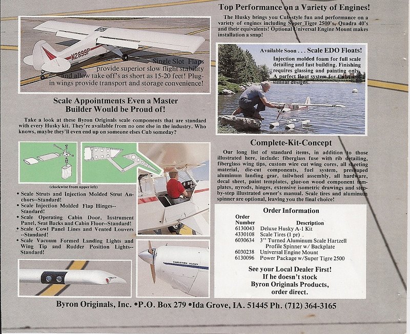 RARE Vtg Byron Originals Christen A-1 Husky R/C Model Airplane Kit 1/4 Scale NIB 13