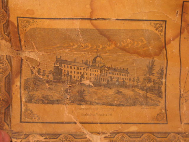 Original Antique 1857 Chittenden County Vermont VT Map 11