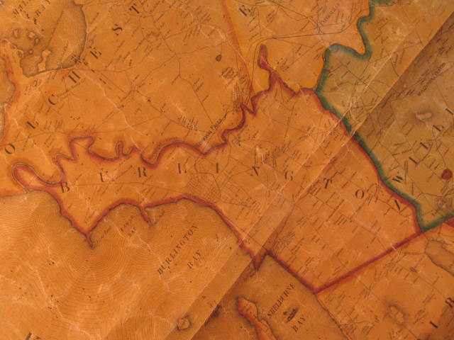 Original Antique 1857 Chittenden County Vermont VT Map 12