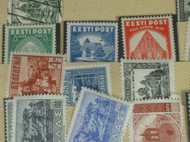 Vtg 1920s-1950s Elbe Stamp Album International Collection Lot Vatican Pope NR! 5