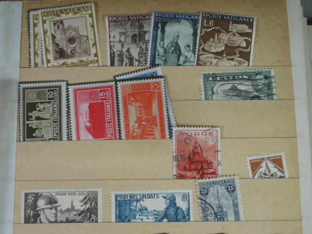 Vtg 1920s-1950s Elbe Stamp Album International Collection Lot Vatican Pope NR! 8