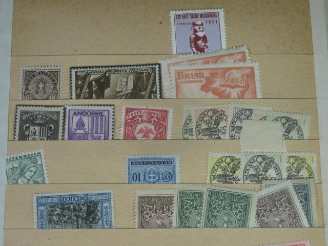 Vtg 1920s-1950s Elbe Stamp Album International Collection Lot Vatican Pope NR! 10