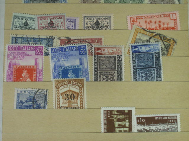 Vtg 1920s-1950s Elbe Stamp Album International Collection Lot Vatican Pope NR! 11
