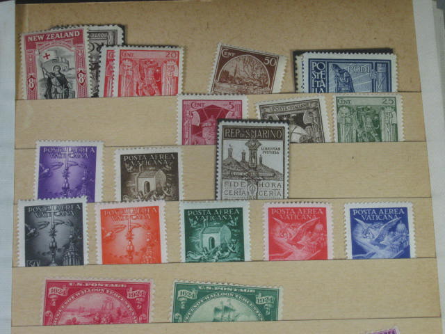 Vtg 1920s-1950s Elbe Stamp Album International Collection Lot Vatican Pope NR! 12