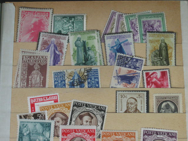 Vtg 1920s-1950s Elbe Stamp Album International Collection Lot Vatican Pope NR! 14