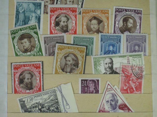 Vtg 1920s-1950s Elbe Stamp Album International Collection Lot Vatican Pope NR! 15