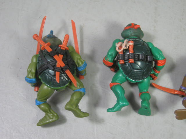 4 Vtg Original 1988 Playmates TMNT Teenage Mutant Ninja Turtle Action Figure Lot 3
