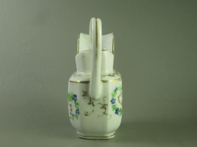 Antique Early 1800s Tucker Hulme Hemphill American Porcelain Creamer Pitcher NR! 6