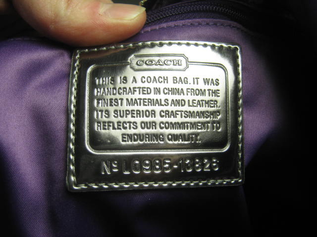 NWT Coach 13826 Poppy Op Art Glam Tote Shoulder Bag Purse Black/Silver $198 NR! 4