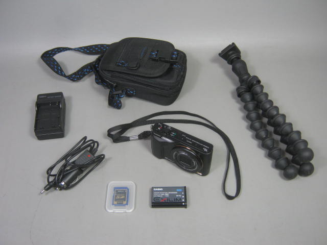 Casio Exilim High Speed EX-FH100 10.1 MP Digital Camera 2GB Card Charger Tripod+