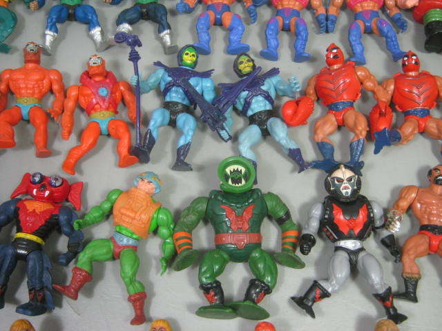 HUGE Lot 41 Vtg He-Man Masters Of The Universe MOTU Action Figures + Weapons NR! 5
